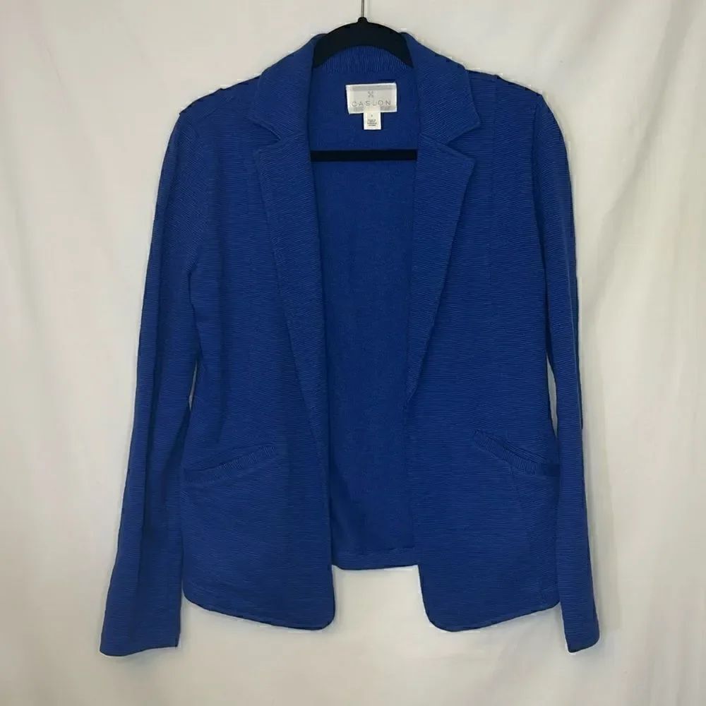 Caslon EUC royal blue 100% cotton blazer Size small